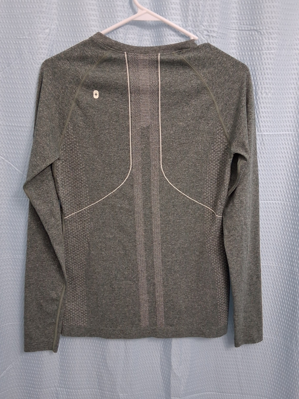 Figs Womens Green Crewneck Sweater with Contrast Piping - Picture 4 of 5